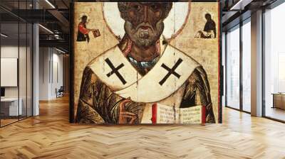 The Icon Of Nicholas The Wonderworker Wall mural