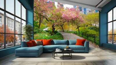 Central Park, Manhattan, New York City in spring Wall mural