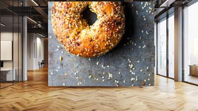 Bagels with everything seasoning Wall mural