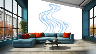 Vector abstract symbol of the river. Drawing with watercolors Wall mural