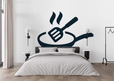 Pan heating icon Wall mural