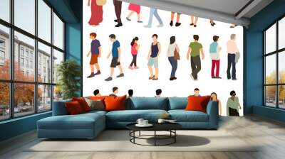 Vector people collection Wall mural