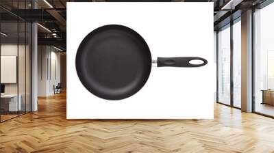 Frying pan isolated on white background Wall mural