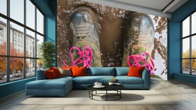 Muddy Boots Wall mural