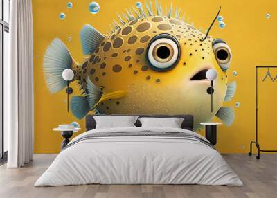  strange cartoon fish generative ai.jpg, strange cartoon fish generative ai Wall mural