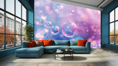 a close up of small bubbles with colorful water Wall mural