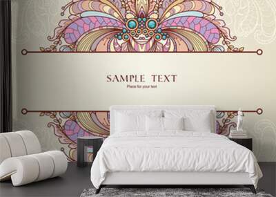 Abstract vector decorative nature ornamental frame Wall mural