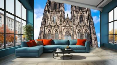 Cologne Cathedral facade and towers, Germany Wall mural