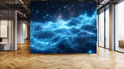 A starry sky where 2D constellations become 3D space debris, captured with deep space photography for intricate details. Wall mural