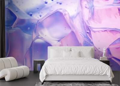 ice and liquid background in neon colors Wall mural