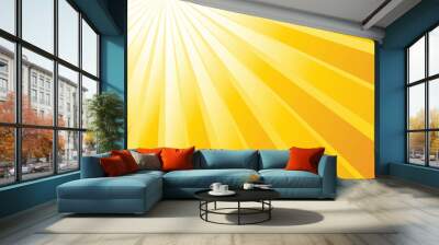 Sunburst vector background Wall mural