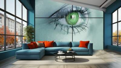 digital eye scan Wall mural