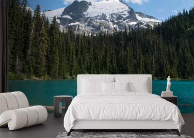 Mountain blue lake in British Columbia, Canada. Joffre Lake Wall mural