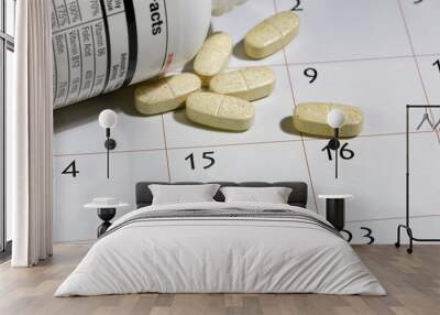 take your vitamins every day to supplement health Wall mural