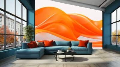 abstract orange ribbon Wall mural