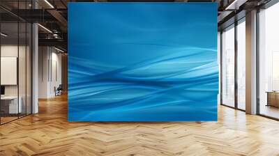 blue wave banner Wall mural