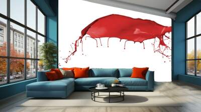 red splash over white background Wall mural