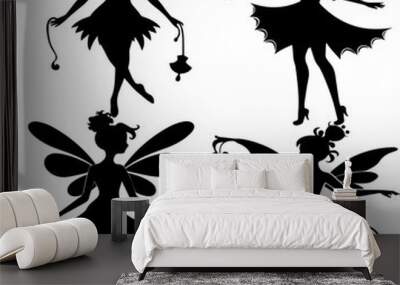 Fairy silhuette icon vector image Wall mural