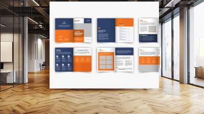 Corporate company profile annual report multi page layout minimal brochure design template Wall mural