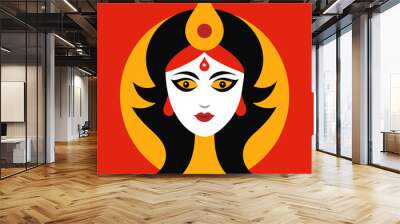 durga ma vector illustation.durga puja special Wall mural