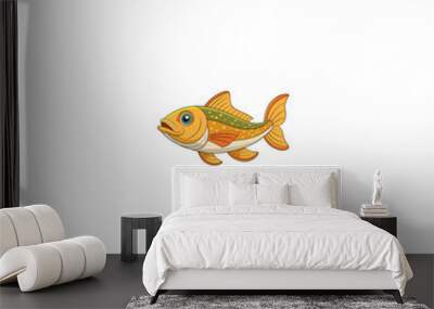 goldfish isolated on white Wall mural