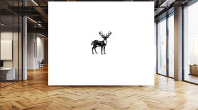 silhouette of a deer Wall mural