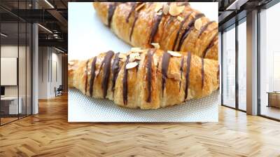 Croissant With Chocolate Wall mural