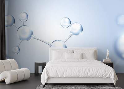 3d glass molecules or atoms Wall mural