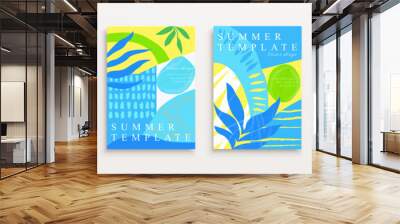 Abstract style poster template set Wall mural