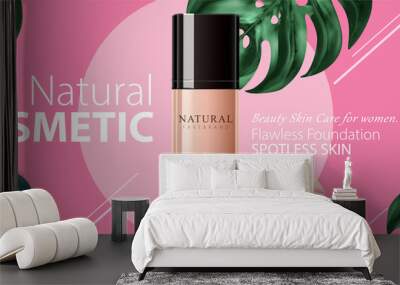 Ad banner for beauty product Wall mural