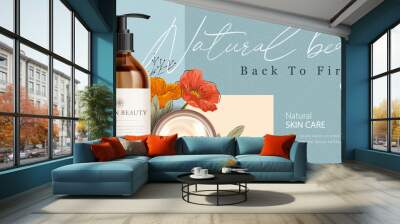 Ad banner for beauty product Wall mural