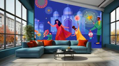 happy diwali illustration Wall mural