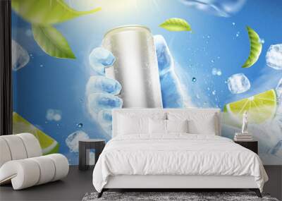 Refreshing drink ads Wall mural