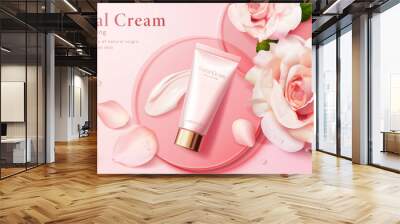 rose facial cream ad banner Wall mural