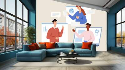 Virtual office meetings Wall mural