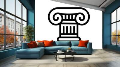 Linear icon of column. Wall mural