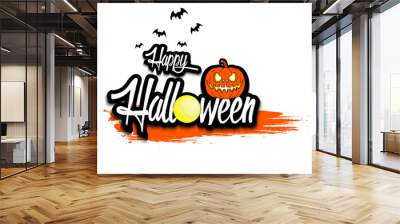 Banner happy halloween and tennis ball Wall mural