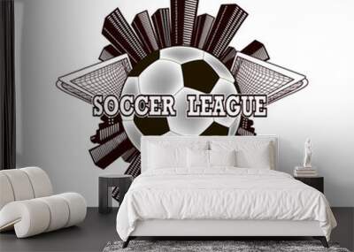 Logo soccer league Wall mural