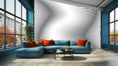 Light gradient halftone dots grunge wide background
 Wall mural