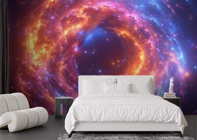 Luminous Spiral Nebula in Deep Space Wall mural