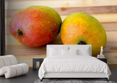 two mango on carving board Wall mural