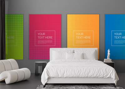 Flat geometric covers design. Colorful modernism. Simple shapes composition. Futuristic patterns Wall mural