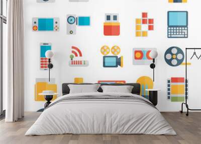 modern flat icons — set 2 Wall mural