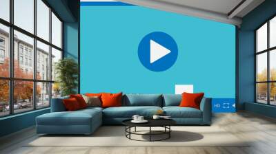 Video player for web, minimalistic design Wall mural