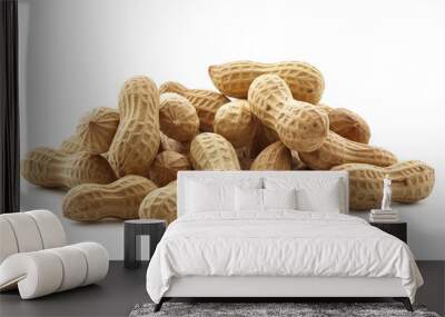 Peanuts isolated on a transparent background Wall mural