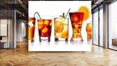 The concept of strong alcohol drink isolated on a transparent background Wall mural