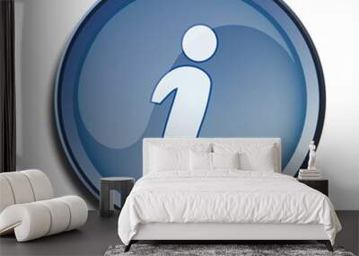 button 2d info Wall mural