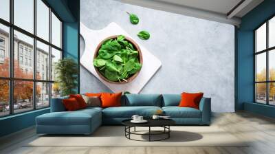 Baby spinach leaves Wall mural