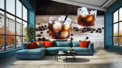 Black Russian Cocktail Wall mural