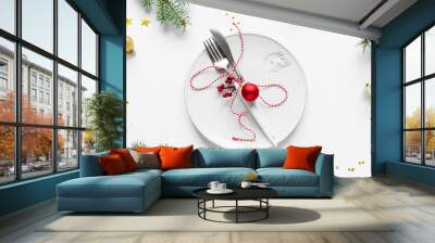 Christmas Table Setting Wall mural